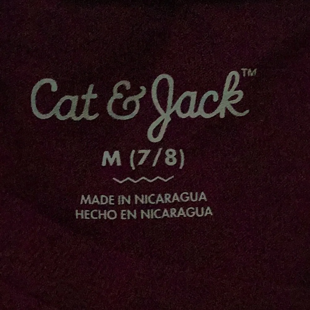 Cat & Jack Girls Long Sleeve Purple Top with Rainbow Cat Graphic